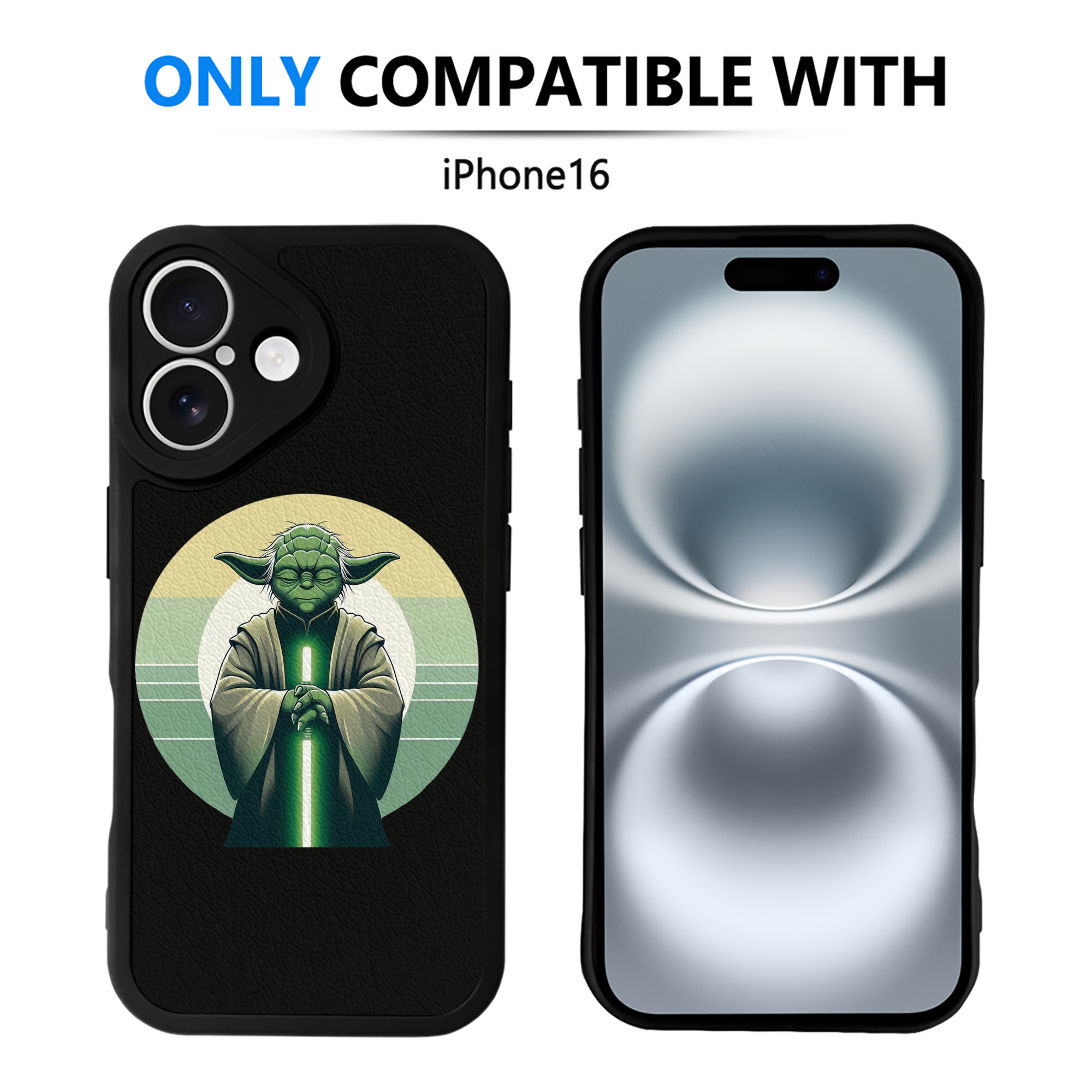 （画像用） スター・ウォーズ Star Wars 【iPhone 16シリーズ対応】シリコンスマホケース（レザー調） 材質：シリコン
